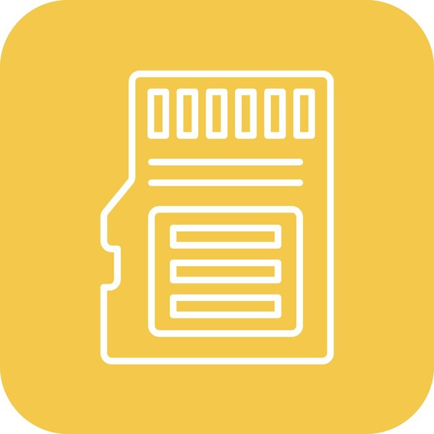 El icono vectorial de la tarjeta SSD se puede utilizar para el conjunto de iconos de tecnología