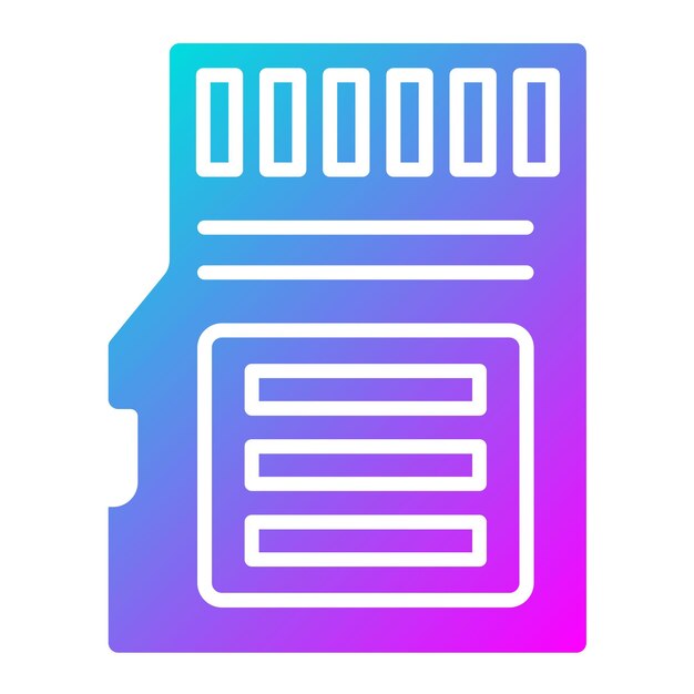 El icono vectorial de la tarjeta SSD se puede utilizar para el conjunto de iconos de tecnología