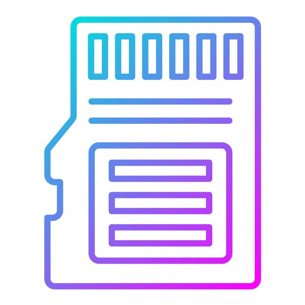 El icono vectorial de la tarjeta SSD se puede utilizar para el conjunto de iconos de tecnología