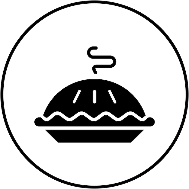 El icono vectorial de la tarta se puede usar para el conjunto de iconos de dulces y caramelos