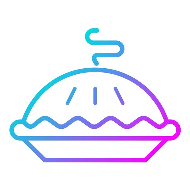 El icono vectorial de la tarta se puede usar para el conjunto de iconos de dulces y caramelos