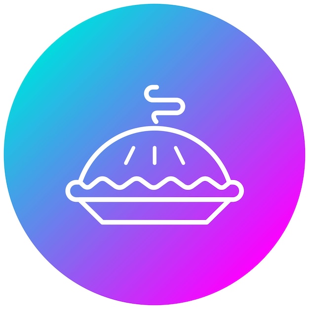 El icono vectorial de la tarta se puede usar para el conjunto de iconos de dulces y caramelos