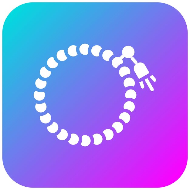 El icono vectorial de Tasbih se puede usar para el iconset de Dubai