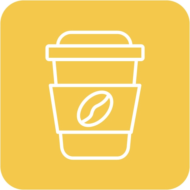 Vector el icono vectorial de la taza de café se puede usar para el conjunto de iconos de la cafetería