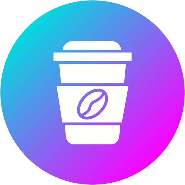 El icono vectorial de la taza de café se puede usar para el conjunto de iconos de la cafetería