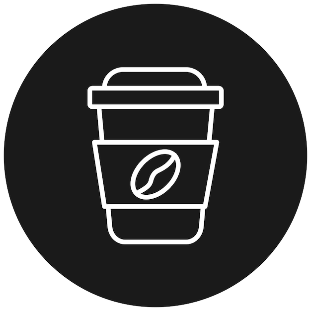 El icono vectorial de la taza de café se puede usar para el conjunto de iconos de la cafetería