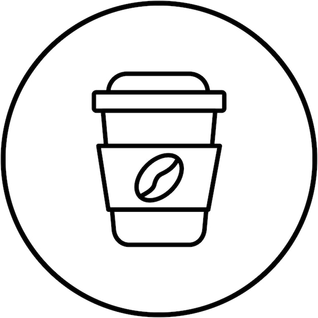 El icono vectorial de la taza de café se puede usar para el conjunto de iconos de la cafetería