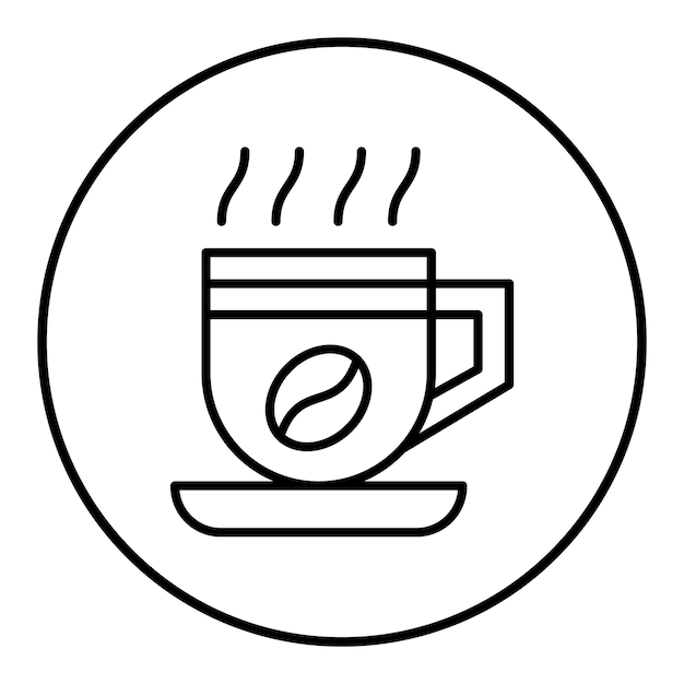 El icono vectorial de la taza de café se puede usar para el conjunto de iconos de invierno