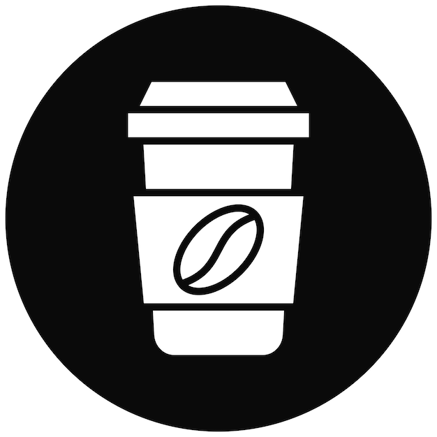 El icono vectorial de la taza de café se puede utilizar para el conjunto de iconos de bebidas