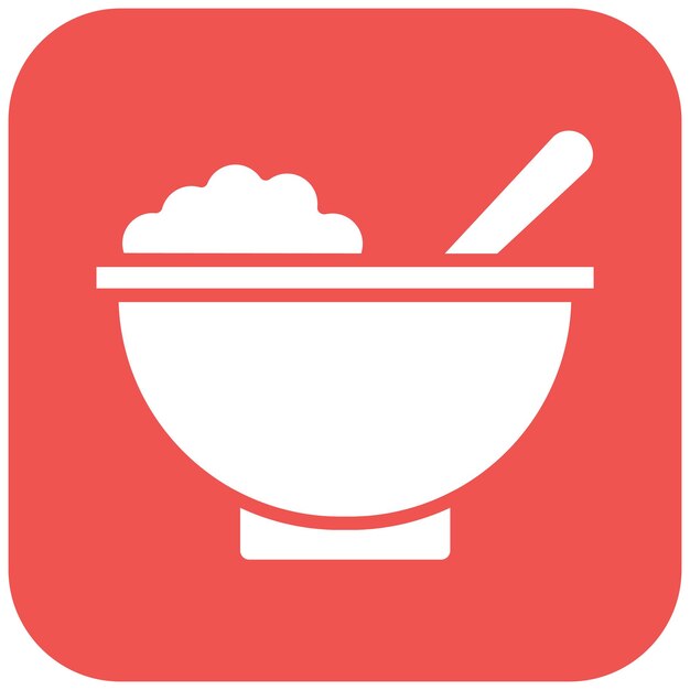 El icono vectorial de la taza de comida se puede usar para el conjunto de iconos de la ducha de bebé