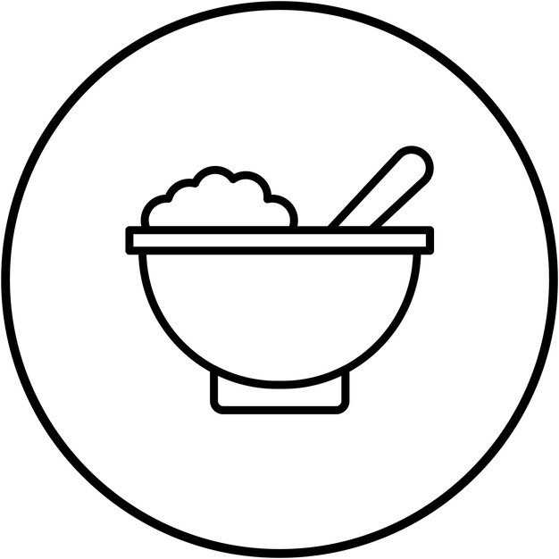 El icono vectorial de la taza de comida se puede usar para el conjunto de iconos de la ducha de bebé