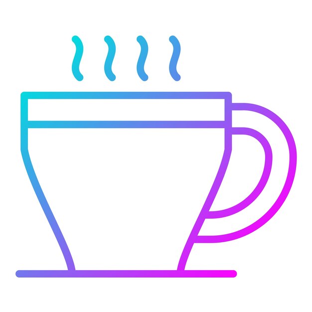 El icono vectorial de la taza de espresso se puede usar para el iconset de Italia