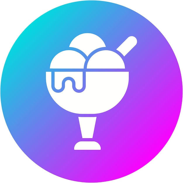El icono vectorial de la taza de helado se puede usar para el conjunto de iconos de dulces y caramelos