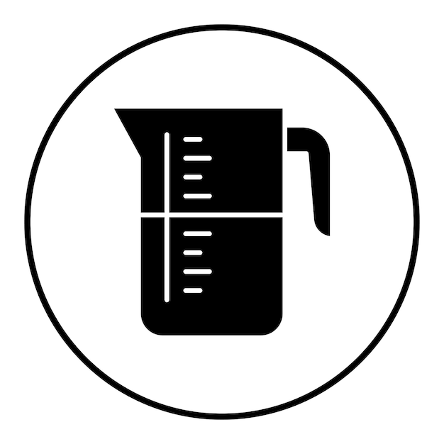 Vector el icono vectorial de la taza de medición se puede utilizar para el conjunto de iconos de la panadería