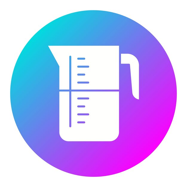 El icono vectorial de la taza de medición se puede utilizar para el conjunto de iconos de la panadería