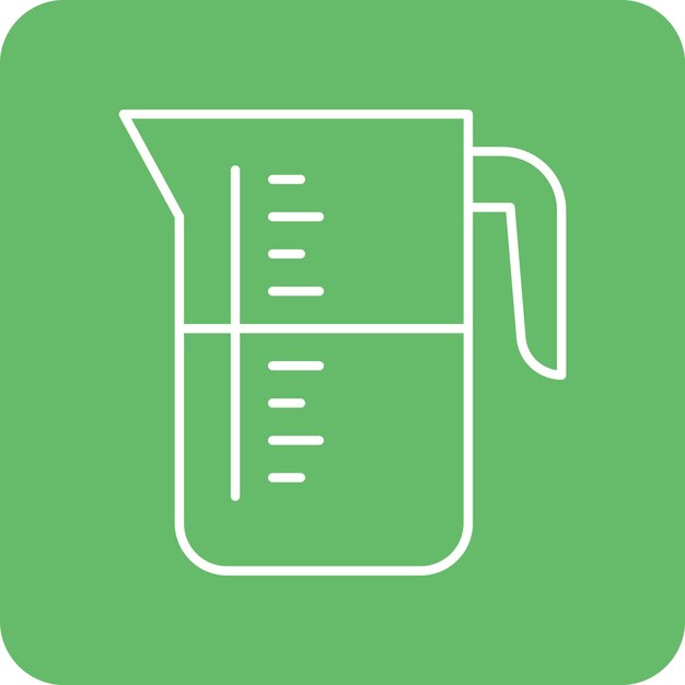 El icono vectorial de la taza de medición se puede utilizar para el conjunto de iconos de la panadería
