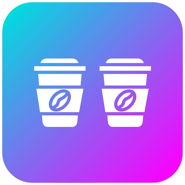El icono vectorial de las tazas de café se puede usar para el conjunto de iconos de la cafetería
