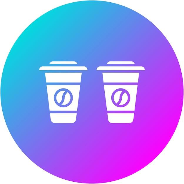 El icono vectorial de las tazas de café se puede usar para el conjunto de iconos de fiestas y celebraciones