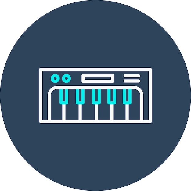 El icono vectorial del teclado del piano se puede usar para el conjunto de iconos de cumpleaños