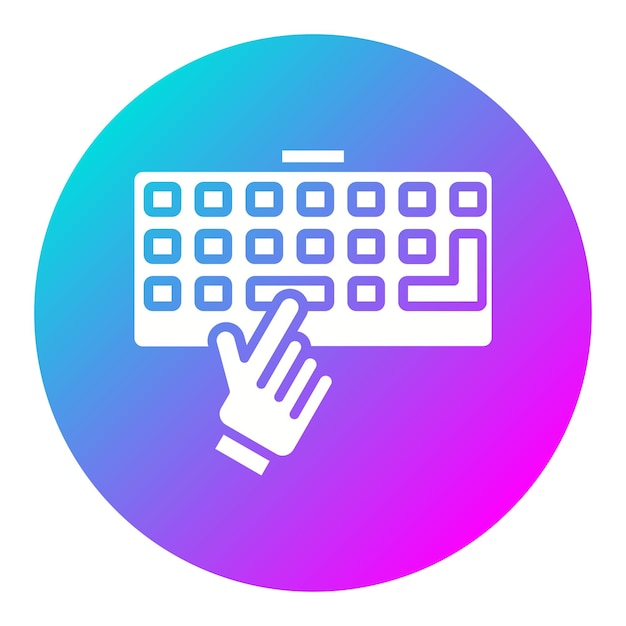 El icono vectorial del teclado se puede utilizar para el conjunto de iconos de trabajo desde el hogar