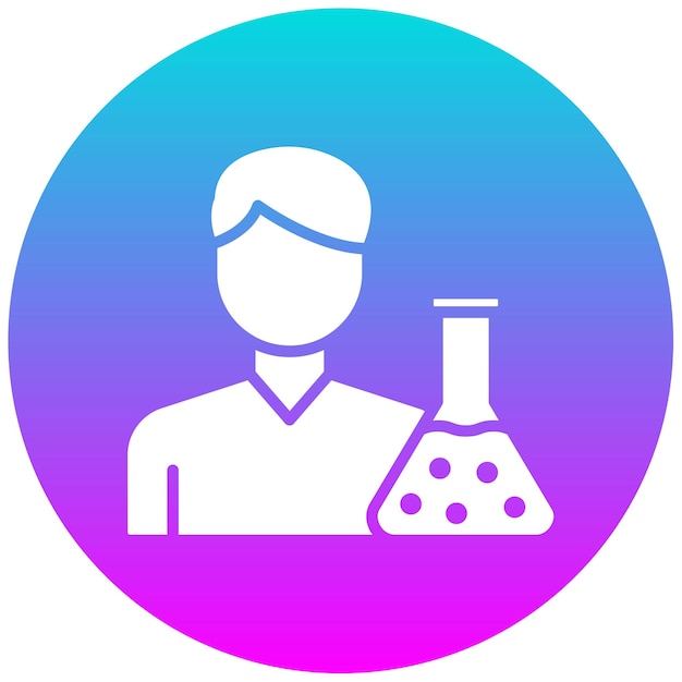 El icono vectorial del técnico de laboratorio se puede utilizar para el conjunto de iconos de laboratorio