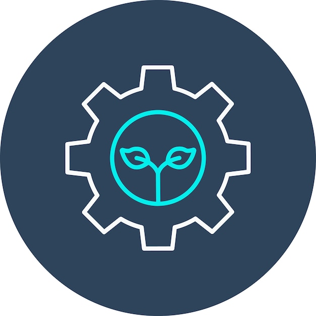 El icono vectorial de tecnología verde se puede utilizar para el conjunto de iconos de energía renovable