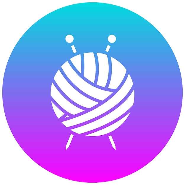 El icono vectorial de tejer se puede usar para el conjunto de iconos de Art and Craft Supplies