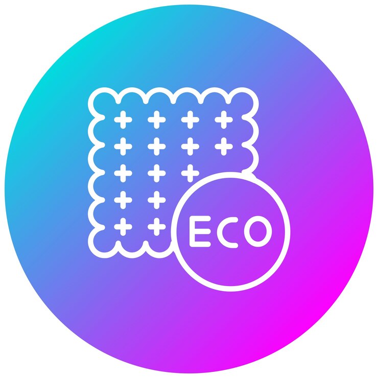 Vector el icono vectorial de tela ecológica se puede utilizar para el conjunto de iconos de características de tela