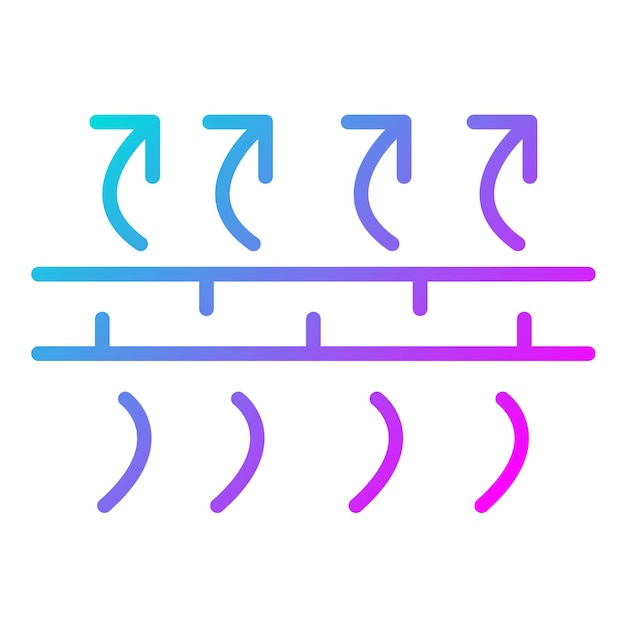 El icono vectorial de la tela respirable se puede utilizar para el conjunto de iconos de las características de la tela