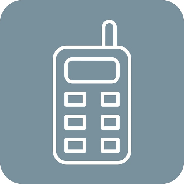 El icono vectorial del teléfono móvil se puede utilizar para el conjunto de iconos de juguetes para niños