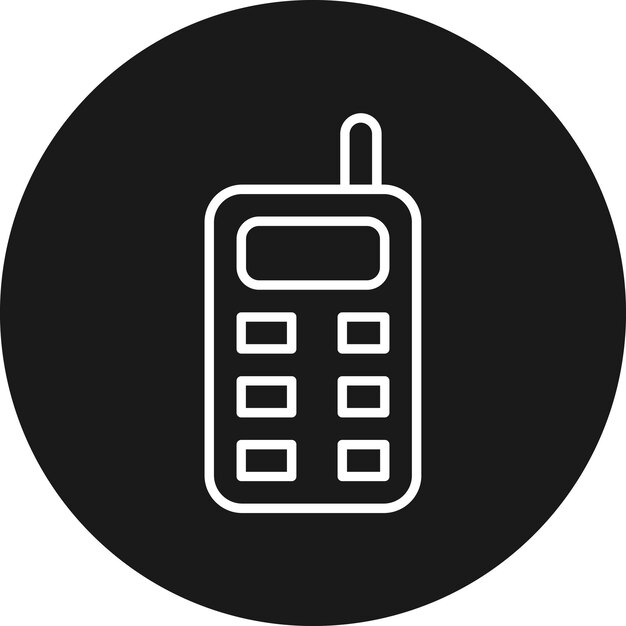 El icono vectorial del teléfono móvil se puede utilizar para el conjunto de iconos de juguetes para niños