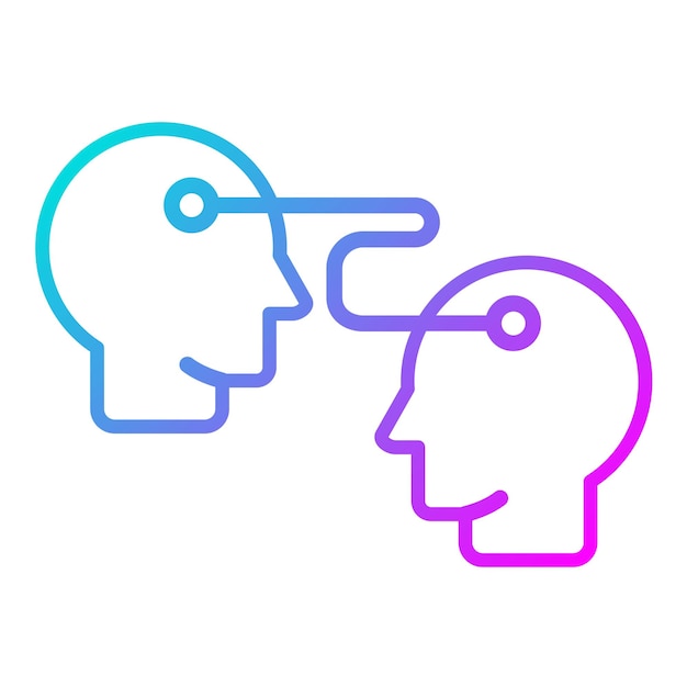 El icono vectorial de telepatía se puede usar para el conjunto de iconos de ciencia ficción