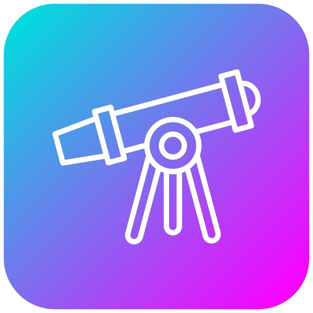 El icono vectorial del telescopio se puede usar para el conjunto de iconos de tiro con arco