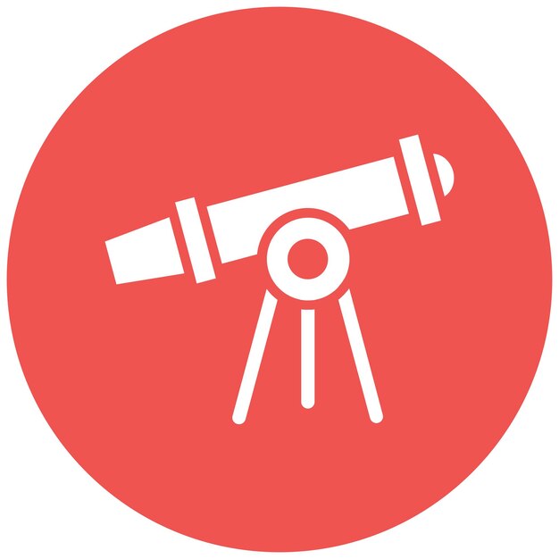 El icono vectorial del telescopio se puede usar para el conjunto de iconos de tiro con arco