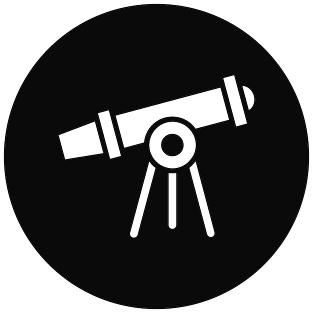 El icono vectorial del telescopio se puede usar para el conjunto de iconos de tiro con arco