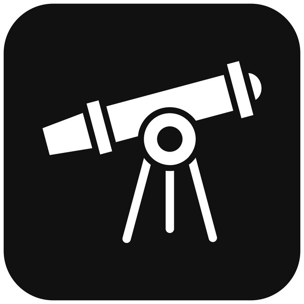 El icono vectorial del telescopio se puede usar para el conjunto de iconos de tiro con arco