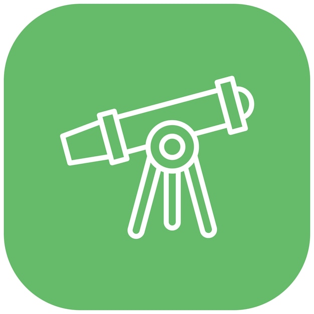 El icono vectorial del telescopio se puede usar para el conjunto de iconos de tiro con arco