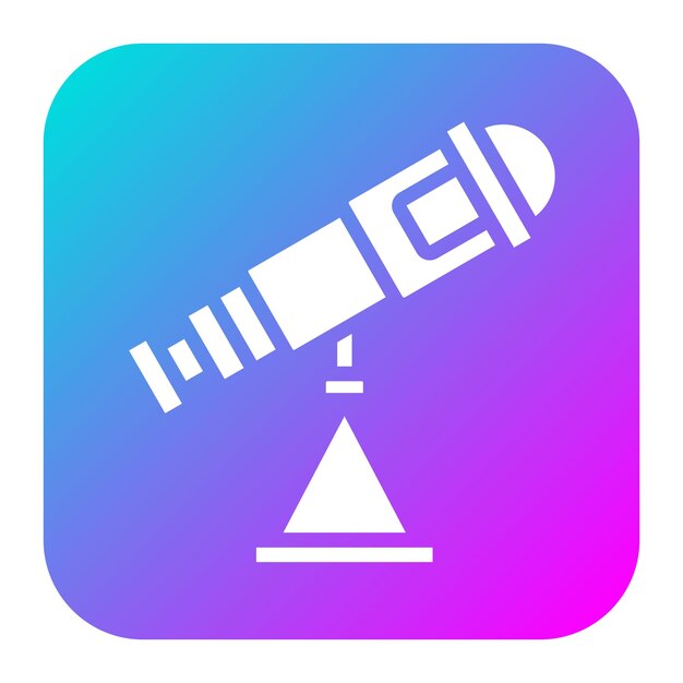 El icono vectorial del telescopio se puede usar para el conjunto de iconos de vuelta a la escuela