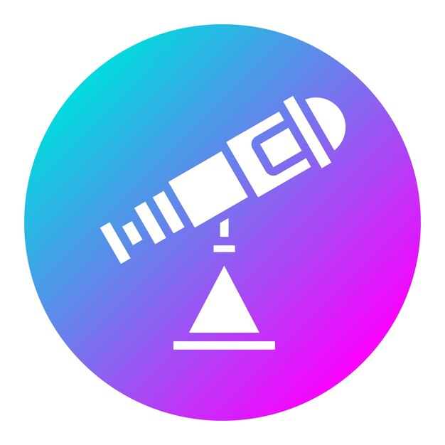 El icono vectorial del telescopio se puede usar para el conjunto de iconos de vuelta a la escuela