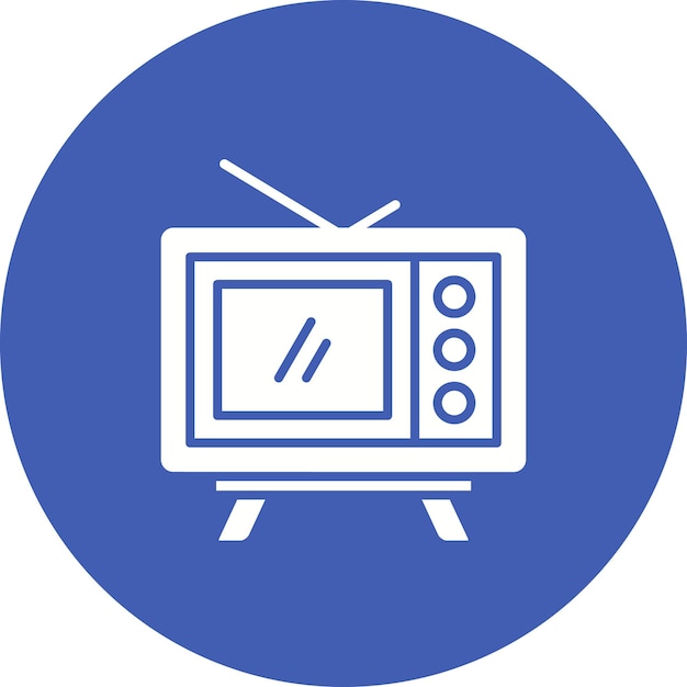 El icono vectorial de televisión se puede utilizar para el conjunto de iconos de dispositivos electrónicos