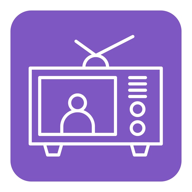 El icono vectorial de televisión se puede utilizar para el conjunto de iconos de fútbol