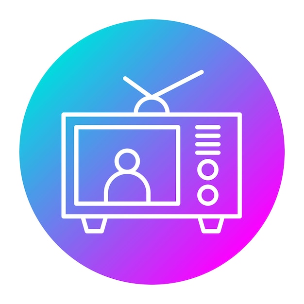 El icono vectorial de televisión se puede utilizar para el conjunto de iconos de fútbol