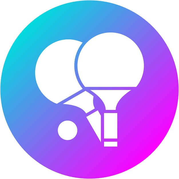 El icono vectorial de tenis de mesa se puede usar para el conjunto de iconos de los Juegos Olímpicos