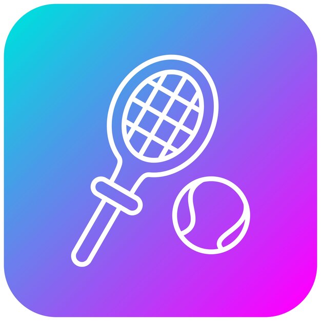 El icono vectorial de tenis se puede usar para el conjunto de iconos deportivos