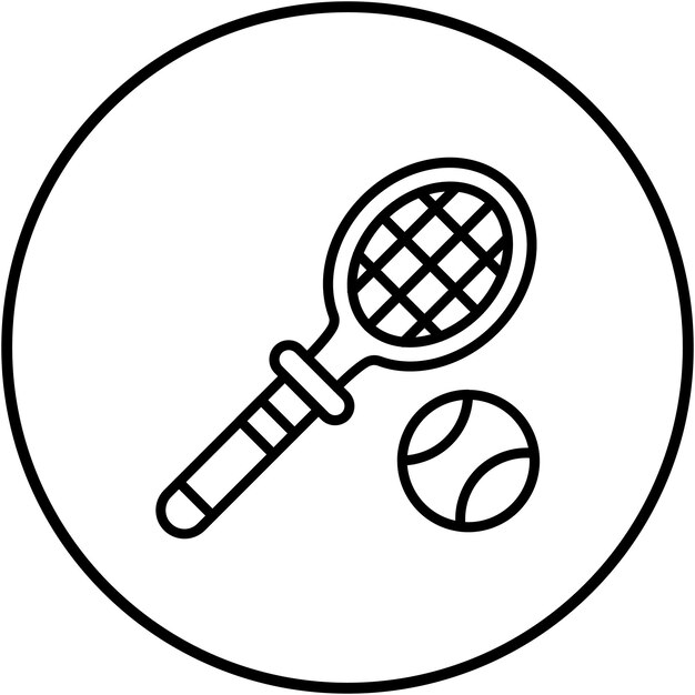 El icono vectorial de tenis se puede usar para el conjunto de iconos de los Juegos Olímpicos