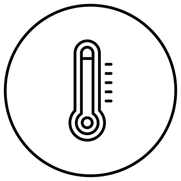 El icono vectorial del termómetro se puede utilizar para el conjunto de iconos de química
