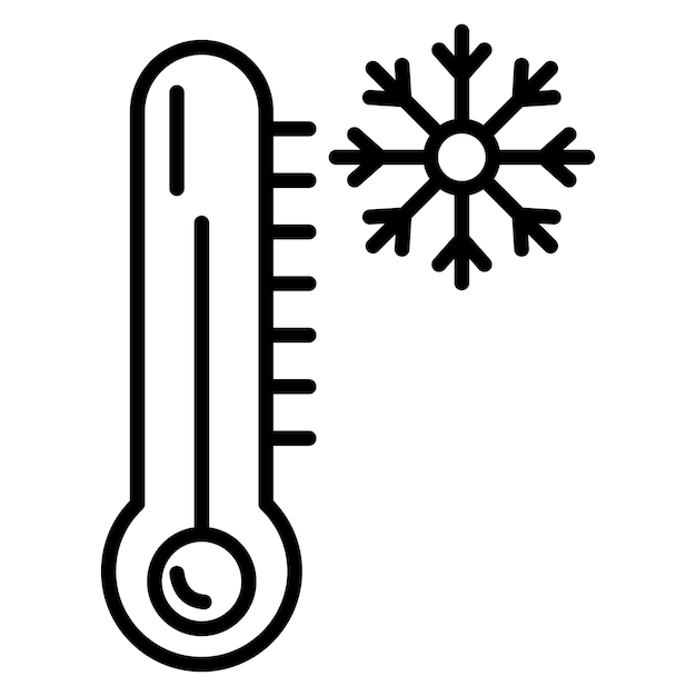 El icono vectorial del termómetro se puede utilizar para el conjunto de iconos del spa
