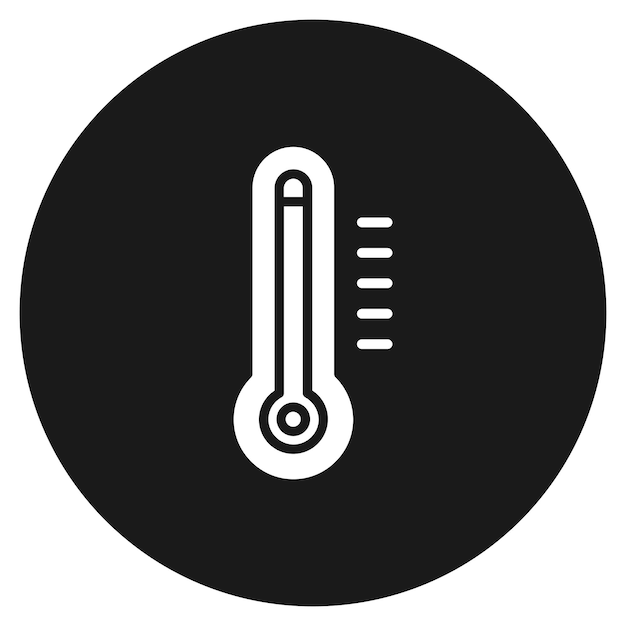 El icono vectorial del termómetro se puede utilizar para el conjunto de iconos de verano