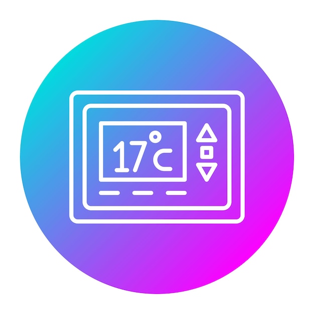 El icono vectorial del termostato se puede utilizar para el conjunto de iconos de comodidad