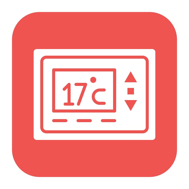 El icono vectorial del termostato se puede utilizar para el conjunto de iconos de comodidad